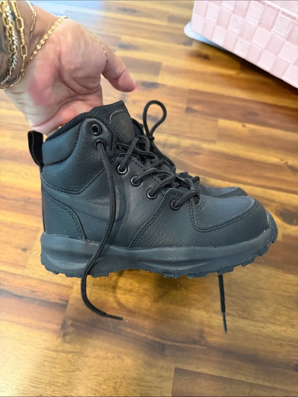 Nike ACG Kids Black High-Top Lace Boots